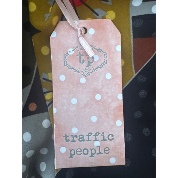 Traffic People Size Medium Multicolor Patchwork Balloon Sleeve Dress NWt - Picture 12 of 16